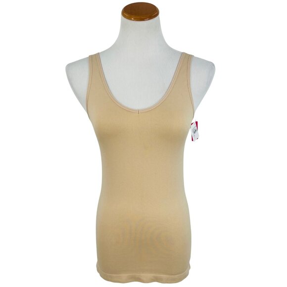 NWT Nordstrom x Free Press Beige Shapewear Scoop Neck Sleeveless Tank Top - Picture 9 of 10